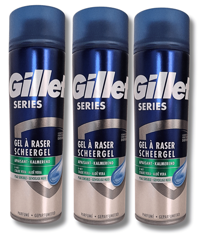 Gillette Series Sensitive Barber Gel, 3 stk.